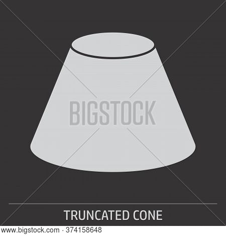 A Truncated Cone Icon On Dark Background