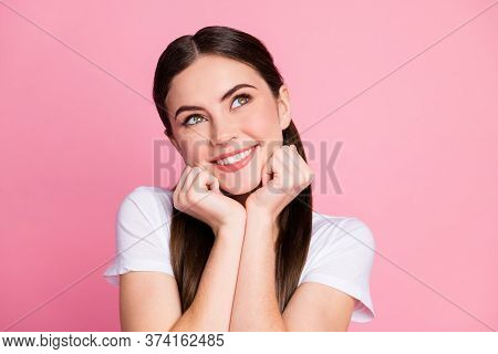Close-up Portrait Of Her She Nice-looking Attractive Lovely Lovable Winsome Cute Feminine Dreamy Che