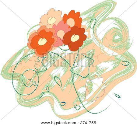 추상 꽃 배경