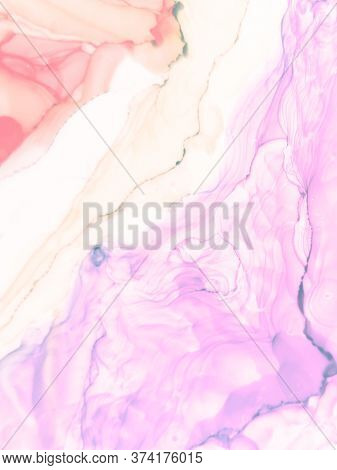 Gentle Spring Ink Wallpapers. Abstract Ink Art. Pastel Colors Natural Luxury Marble. Pink Colors Cer