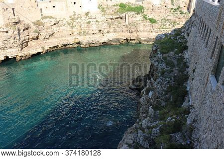 Panorama Of Polignano A Mare, A Beautiful Apulian Tourist Resort