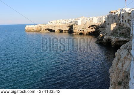 Panorama Of Polignano A Mare, A Beautiful Apulian Tourist Resort