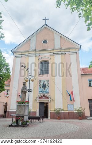 Lomza, Poland - June 1, 2020: Monastery Of The Order Of Friars Minor Capuchin.