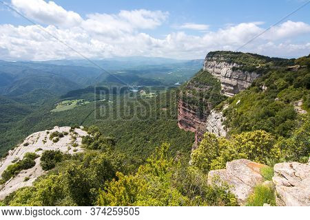 Catalonia Mountain Landscape Seen From Tavertet Village, Spain