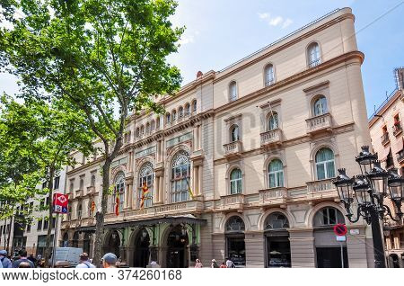 Liceu Theater On La Rambla Street, Barcelona, Spain