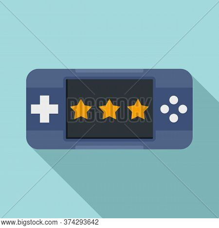 Portable Game Device Icon. Flat Illustration Of Portable Game Device Vector Icon For Web Design