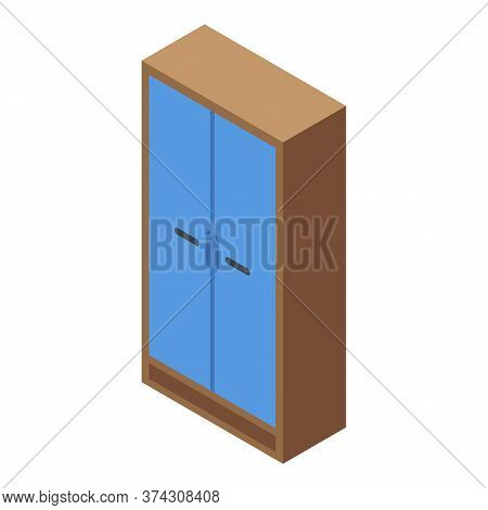 Childrens Room Wardrobe Icon. Isometric Of Childrens Room Wardrobe Vector Icon For Web Design Isolat