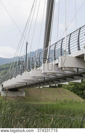A Bridge At The Water Garden On Bukhan River.