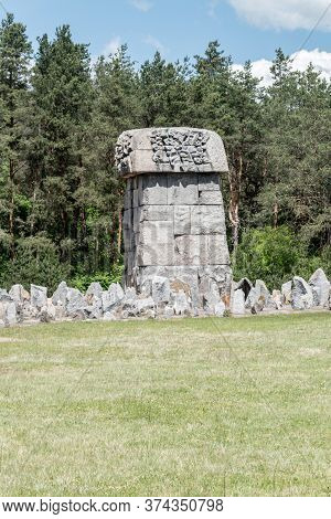 Wolka Okraglik, Poland - June 2, 2020: Memorial At Treblinka Ii Of Nazi German Extermination Camp In