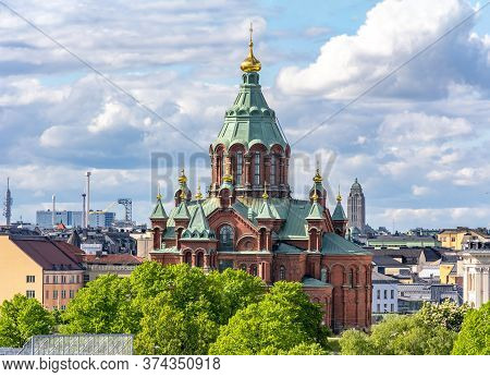 Uspenski Cathedral (uspenskin Katedraali) In Helsinki, Finland