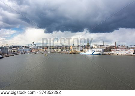 Helsinki Cityscape With Helsinki Cathedral And Uspenski Cathedral (uspenskin Katedraali), Finland