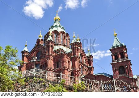 Uspenski Cathedral (uspenskin Katedraali) In Helsinki, Finland