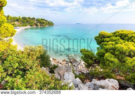 Akti Koviou Beach On Sithonia Peninsula, Chalkidiki, Greece