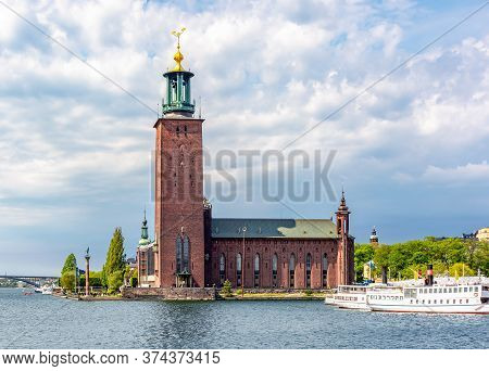Stockholm City Hall Building In Summer, Sweden