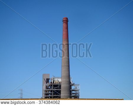 San Francisco, California - June 11, 2010: Potrero Generating Station Smoke Stack And Power Plant.