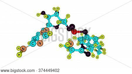 Tannic Acid Molecular Structure Isolated On White