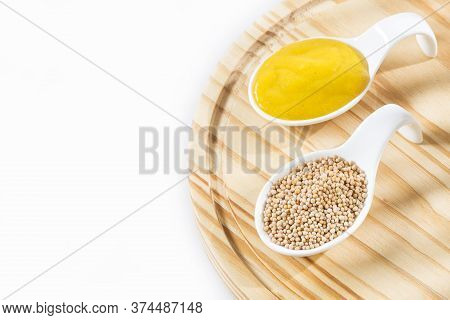The Yellow Mustard Or Also Called White Mustard, Are The Whole Seeds Of Brasica Alba Coming From The