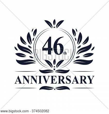 46th Anniversary Celebration, Luxurious 46 Years Anniversary Logo Design.