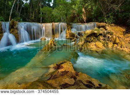 Kuang Si Waterfa Near Luang Prabang Laos
