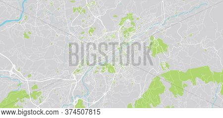 Urban Vector City Map Of Braga, Portugal