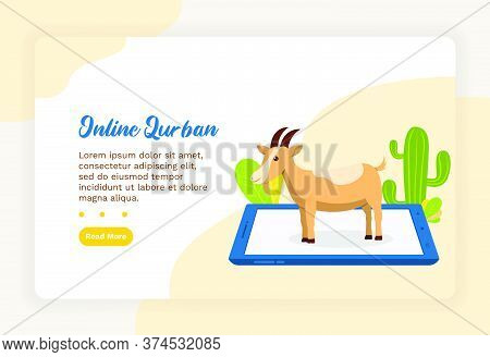 Vector Illustration Graphic Of Ui/ux Online Qurban. Perfect For Ui/ux Design. Vector Illustration