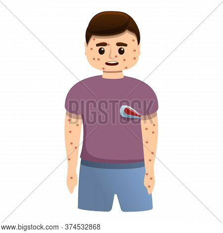 Kid Temperature Measles Icon. Cartoon Of Kid Temperature Measles Vector Icon For Web Design Isolated