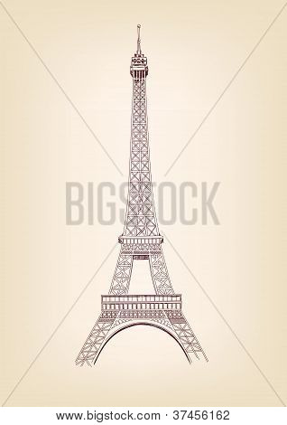 Eiffel tower vektor illustration