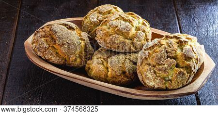 Small Corn Bread, Called Broinha Or Broa. Made With Flour And Corn Or Cornmeal.