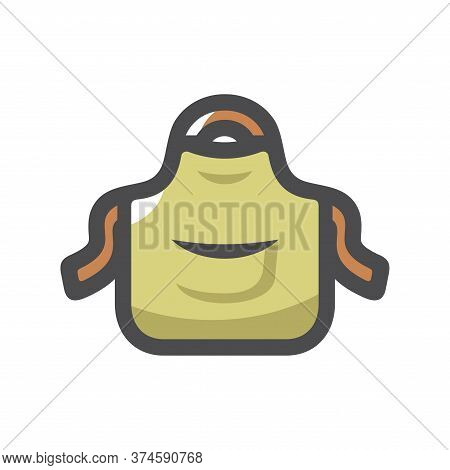 Apron With Outsets And Pockets Vector Cartoon Illustration