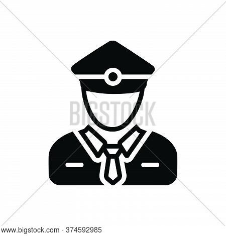 Black Solid Icon For Ticket-collector Ticket Collector Ticket-taker Checker Person