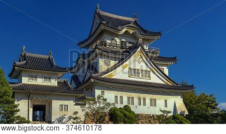 Kishiwada, Osaka Prefecture / Japan - November 1, 2017: Kishiwada Castle (chikiri Castle) Built In 1