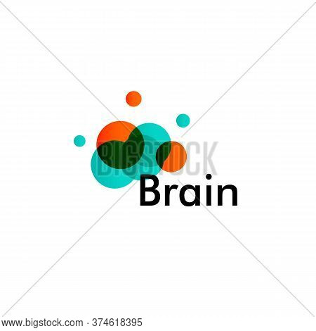 Creative Brain Logo Concept, Modern Logotype For Technology Of Medicine Science, Communication, Memo