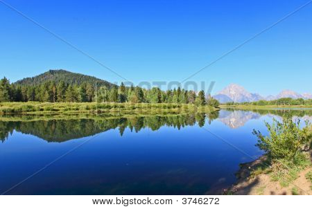 Turnout Oxbow โค้งใน Teton แกรนด์