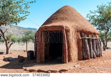 A Traditional Hut In A Himba Village Near Epupa