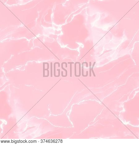 Seamless Alcohol Ink Pattern. Alcohol  Ink Texture. Light Pink Wet Washed Print. Pink, Vanilla Marbl