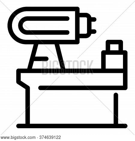 Automated Lathe Icon. Outline Automated Lathe Vector Icon For Web Design Isolated On White Backgroun