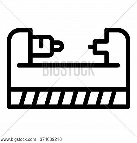 Lathe Equipment Icon. Outline Lathe Equipment Vector Icon For Web Design Isolated On White Backgroun