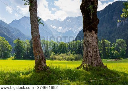 Kamnik-savinja Alps At Plansar Lake In Jezersko, Slovenia