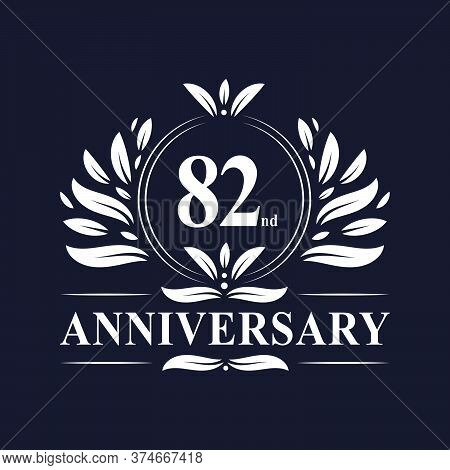 82 Years Anniversary Logo, Luxurious 82nd Anniversary Design Celebration.