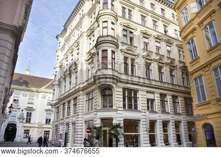 Classic Retro Vintage Antique Building For Austrians People And Foreign Travelers Travel Visit And W