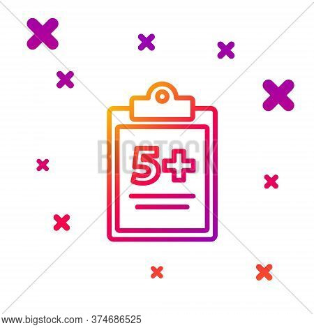 Color Line Mathematics Function Sine Icon Isolated On White Background. Gradient Random Dynamic Shap