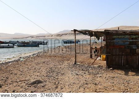 Details Of A Fishing Village In The Paracas National Reserve In Peru. Fishing Is One Of The Resource