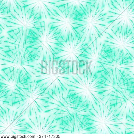 Abstract Springtime Green Flower Seamless Pattern Background, Dandelion. Seamless Patern Floral Back
