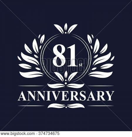 81 Years Anniversary Logo, Luxurious 81st Anniversary Design Celebration.