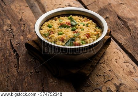 Dalia Khichdi Or Daliya Khichadi Is A Delicious One Pot Meal Made From Broken Wheat And Vegetables,