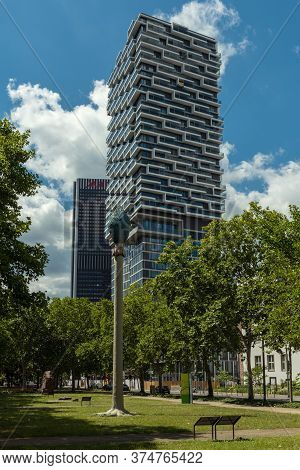 Frankfurt Am Main, Germany-july 02, 2020: New Residential And Hotel Skyscraper In Westend, Frankfurt