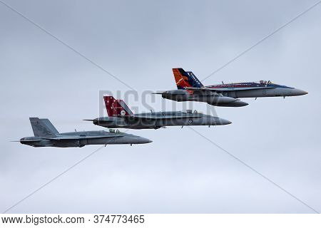 Avalon, Australia - February 23, 2015: Formation Of Three Royal Australian Air Force (raaf) Mcdonnel