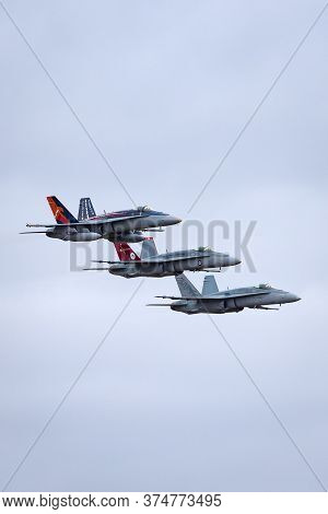 Avalon, Australia - February 23, 2015: Formation Of Three Royal Australian Air Force (raaf) Mcdonnel