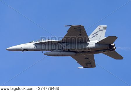 Avalon, Australia - March 2, 2015: Royal Australian Air Force (raaf) Boeing F/a-18f Super Hornet Mul