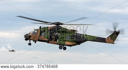 Avalon, Australia - February 27, 2015: Mrh-90 Taipan Multirole Military Helicopter Jointly Operated 